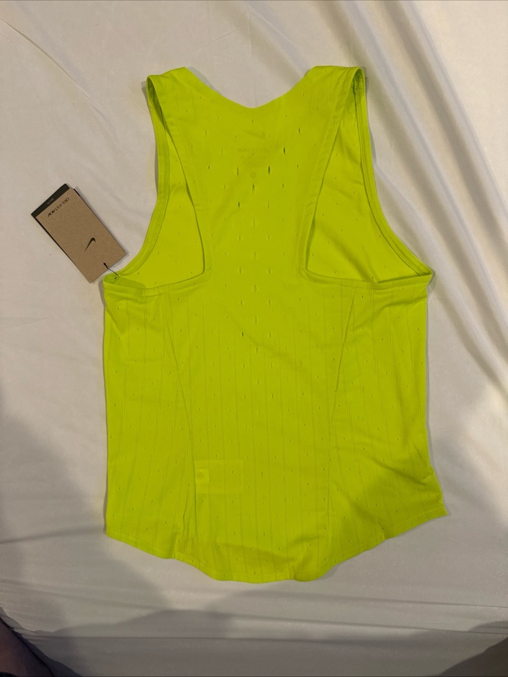 NWT Nike Dri-FIT ADV AeroSwift Running Women's XS Singlet Cyber Green FN2504 - Picture 7 of 8